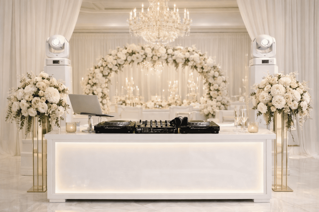DJ setup wedding party