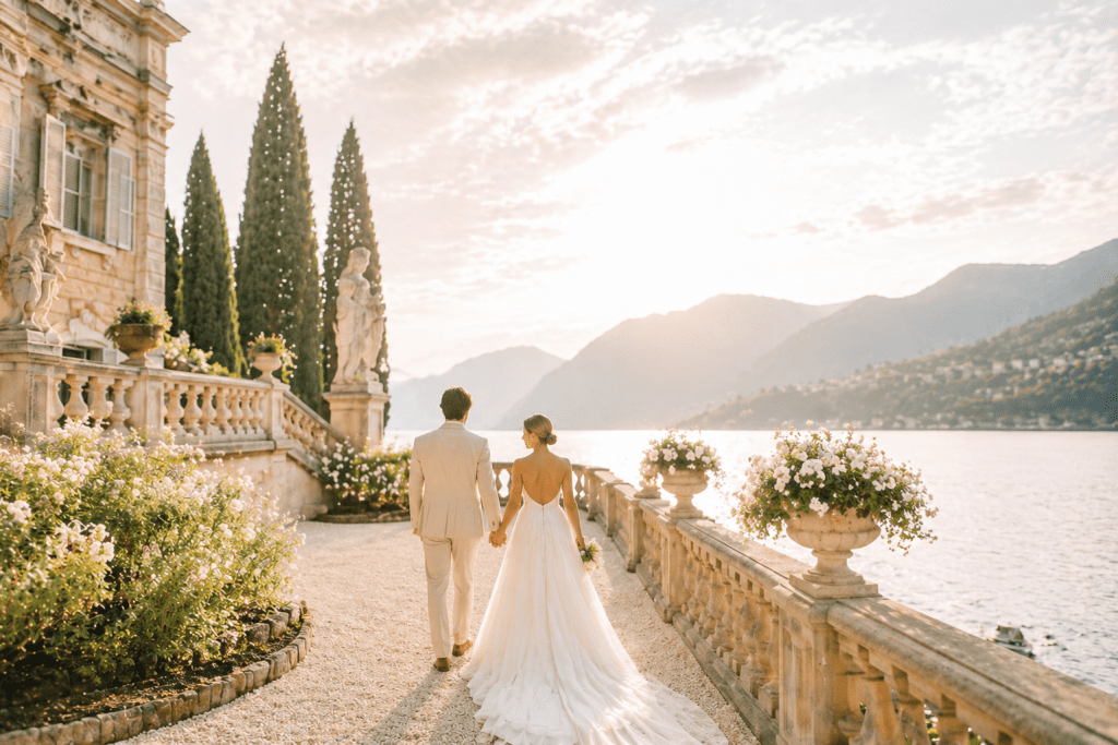 Wedding couple Lake Como